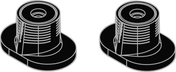 Kermi Set Stellfüße Line verfliesbar, 6043597