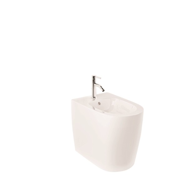 KLUDI-RESA R Stand-Bidet 55 cm verdeckte Befestigungen Weiß glänzend