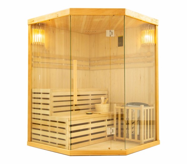 Neuesbad finnische Sauna 150x150x200cm, Hemlock, 3 Personen