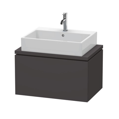 Duravit L-Cube Konsolenwaschtischunterbau wandhängend Graphit Supermatt 720x477x400 mm - LC580108080