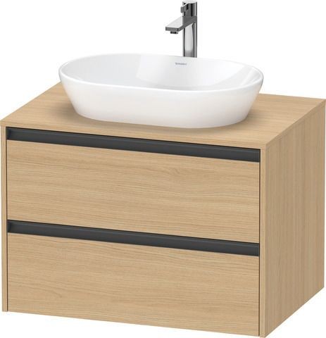 Duravit Ketho.2 Konsolenwaschtischunterbau wandhängend Natur Eiche Matt 800x550x568 mm - K2489503030