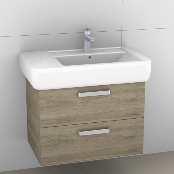Artiqua 413 Waschtischunterschrank für Renova Plan 122175 Sanremo Eiche quer NB, 413-WU2L-K18-7145-4