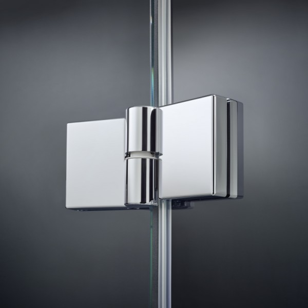 Kermi Eck-Halbteil rechts Liga 2CR 1230x1850, silber hochglanz, ESG klar, LI2CR12318VAK