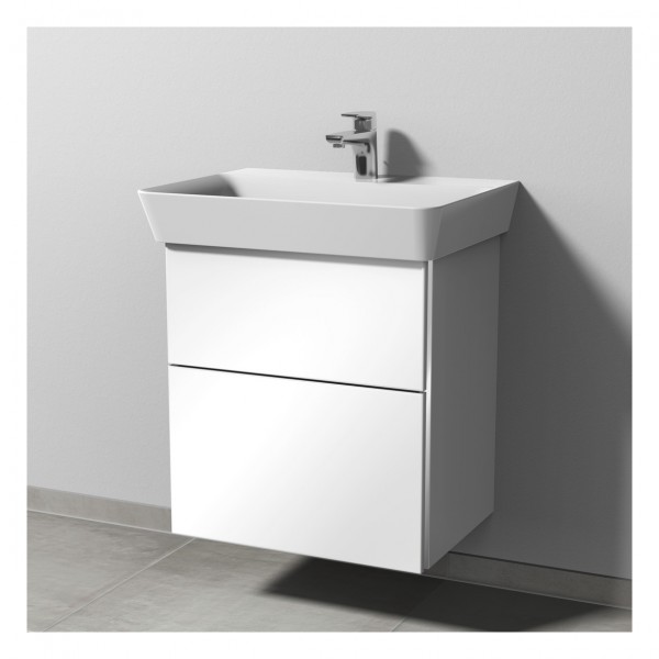 Sanipa 3way Waschtischunterbau zu Ideal Standard Connect Air Cube Waschtisch mit 2 Auszügen, Anthraz