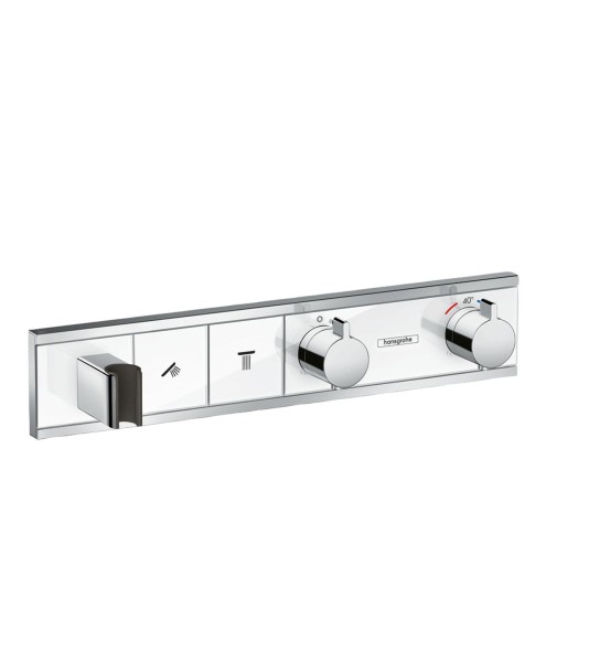 Hansgrohe Thermostat Unterputz RainSelect Fertigset 2 Verbraucher weiss/chrom, 15355400