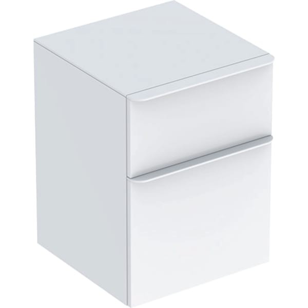 Geberit Smyle Square Seitenschrank mit zwei Schubladen, 45x60x47cm, weiß, 500357001
