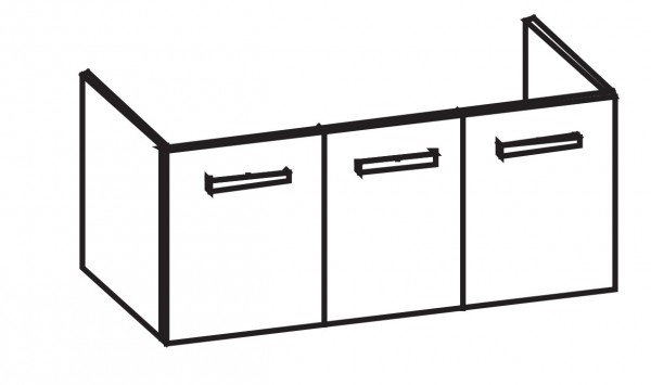 Artiqua 413 Waschtischunterschrank für Citterio 500553 (ehem. 123520) Weiß Glanz, 413-WU3T-K106-7050