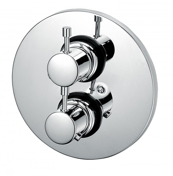 KAJA-Ipuri Thermostat-Fertigmont.-Satz f. Einbaukörper m. Absperrung, velourschrom