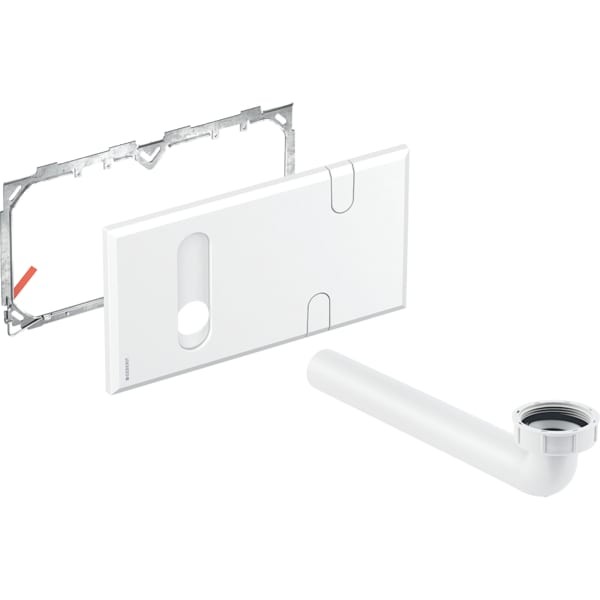 Geberit Abdeckplatte für Waschtischarmaturen mit UP-Funktion u. UP-Siphon weiß-alpin, 116426111