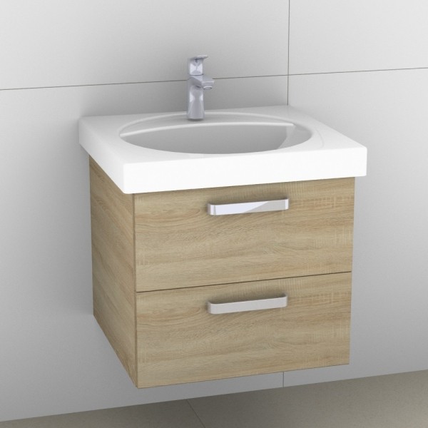 Artiqua 413 Waschtischunterschrank für Preciosa 253230, 253240 Castello Eiche quer NB, 413-WU2L-K37-