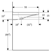 Preview: Geberit Waschtisch Preview: Geberit Waschtisch Dejuna, B: 650, T: 550 mm, 128667600, weiss mit Keratect