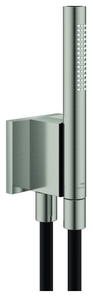 GROHE Handbrause-Set Rainshower Aqua Stick, 105006 2 Stahlarten 9,5 l/min supersteel, 105006DC00