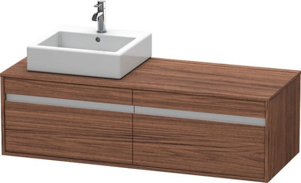 Duravit Ketho Konsolenwaschtischunterbau wandhängend Nussbaum dunkel Matt 1400x550x426 mm - KT6697L2