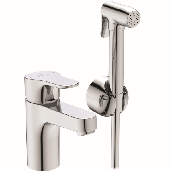 Ideal Standard Waschtischarmatur m.sep.Seitenbrause H80 Cerabase o.Ablaufgarnitur Ausladung 106mm