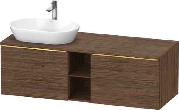 Duravit D-Neo Konsolenwaschtischunterbau wandhängend Nussbaum dunkel Matt 1400x550x459 mm - DE4950L3