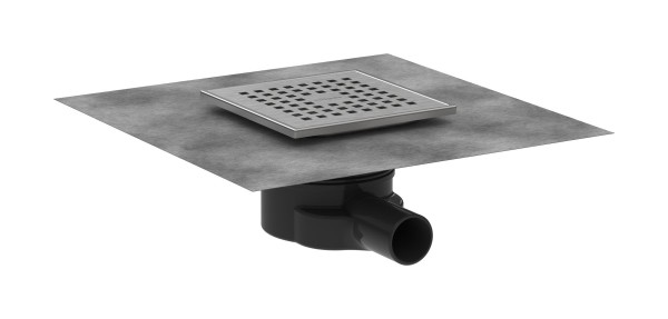 Hansgrohe Komplettset Punktab.RainDrain Point 150x150mm Nordics edelstahl gebürstet , 56253800