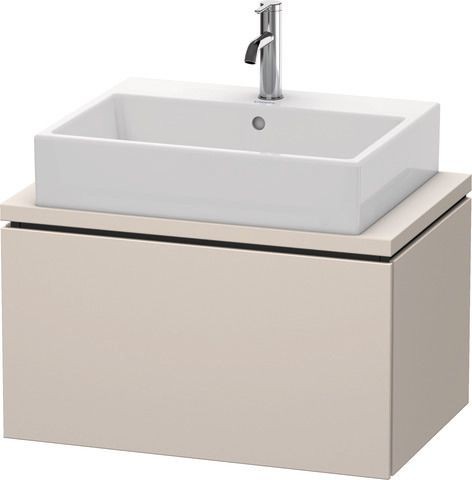 Duravit L-Cube Konsolenwaschtischunterbau wandhängend Taupe Supermatt 720x477x400 mm - LC580108383