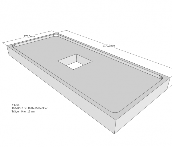 Neuesbad Wannenträger für Bette Floor 1800x800