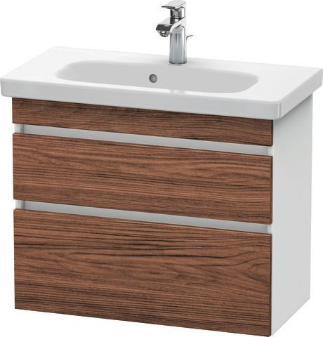 Duravit DuraStyle Waschtischunterbau wandhängend Nussbaum dunkel & Weiß Matt 730x368x610 mm - DS6499