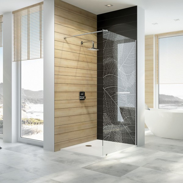 Hoesch Duschabtrennung Free Eckversion 800 Seiteneinst., Haltestange eloxal Silber, 4752.101401