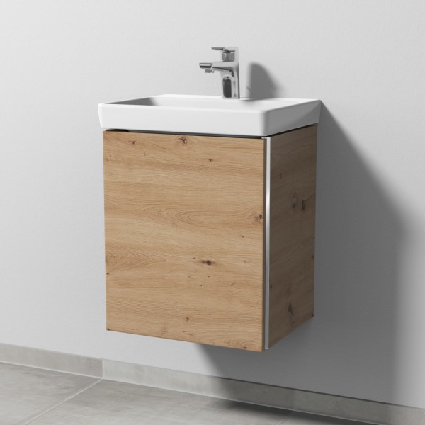 Sanipa 3way Waschtischunterbau zu Villeroy & Boch Avento Waschtisch mit 1 Tür, Eiche Natural-Touch