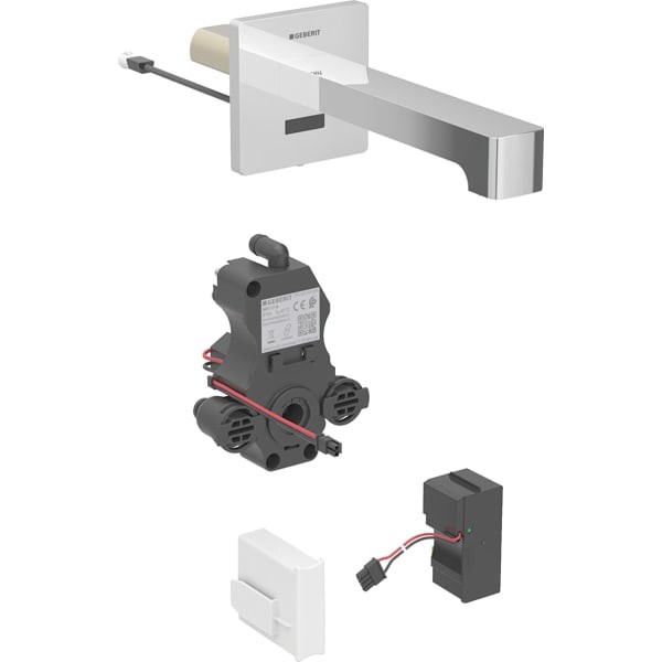 Geberit Waschtischarmatur Brenta Wandmontage mit UP-Funktion Netz L 22cm o. Mischer, 116291211