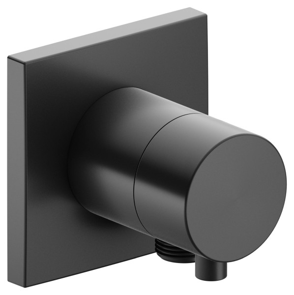 Keuco Absperrventil IXMO Comf. 59541, eckig Schlauchanschluss, Schwarzchrom gebürstet,59541131102