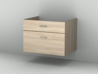 Sanipa Sanipa Waschtischunterschrank 2morrow MF31182, Weiss-Hochglanz, H:510, B:700, T:520 mm