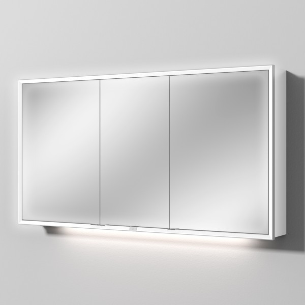 Sanipa Reflection Spiegelschrank MILO 140 mit LED-Beleuchtung, Weiß-Glanz, AU03878