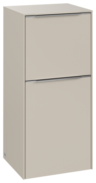 Villeroy & Boch Subway 3.0 Seitenschrank, 1 Auszug, 1 Tür, 400 x 860 x 346,5 mm, Cashmere Grey / Cas