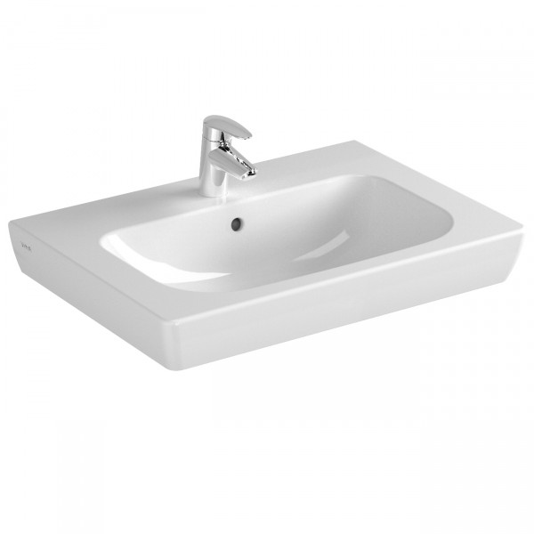 VitrA Möbelwaschtisch VitrA S20 650 x, 460 mm 1 Hahnloch mittig weiss, 5522B003-0001