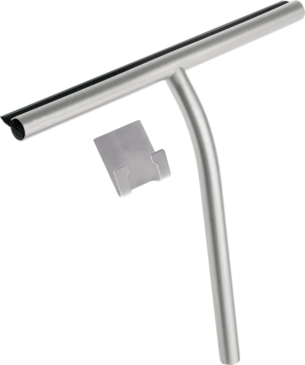 Neuesbad Serie 600 Glasabzieher mit Haken mit 3M Kleber, Oberfläche: edelstahl gebürstet NB1ADI_F31K1