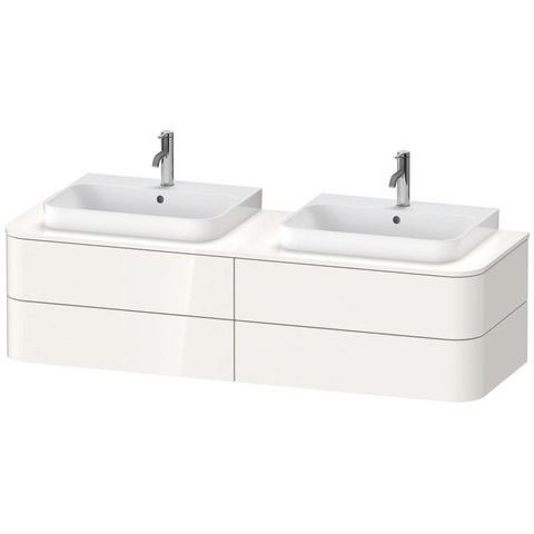 Duravit Happy D.2 Plus Konsolenwaschtischunterbau wandhängend Weiß Hochglanz 1600x550x408 mm - HP497