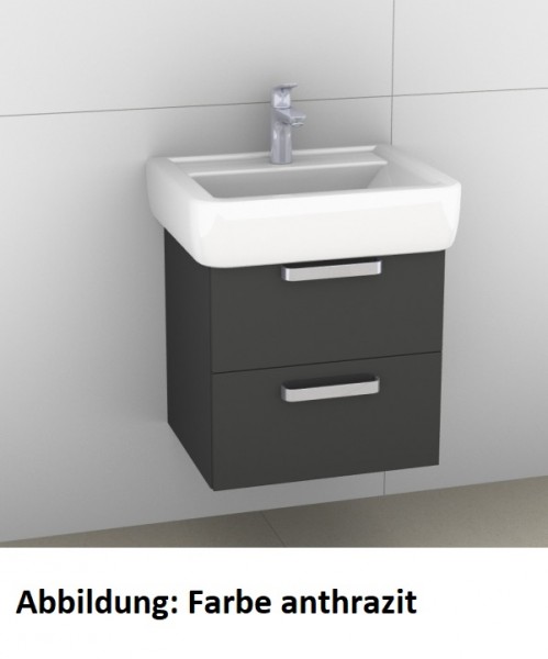 Artiqua 413 Waschtischunterschrank für Renova Plan 222256, 222257 Quarzgrau Hochglanz Select, 413-WU