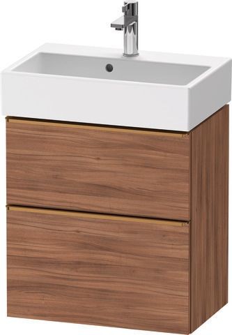 Duravit D-Neo Waschtischunterbau wandhängend Nussbaum Matt 584x372x625 mm - DE4329004790000