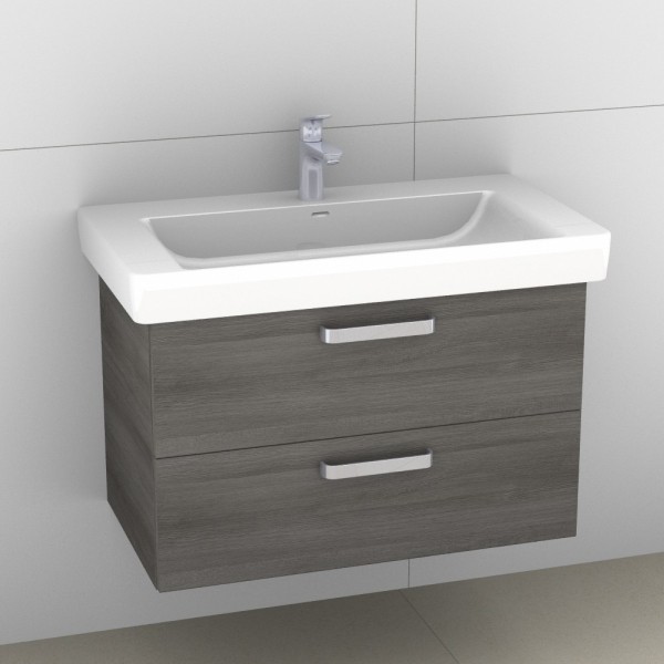 Artiqua 415 Waschtischunterschrank für Pro S 813965 Graphit Struktur quer, 415-WU2L-L57-7098-401
