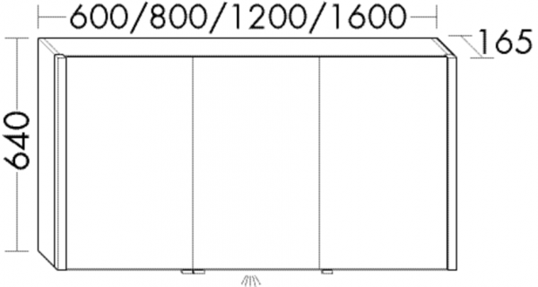 Burgbad Spiegelschrank Bel Thermo 640x608x165 bel Thermo, SPFW060PN089