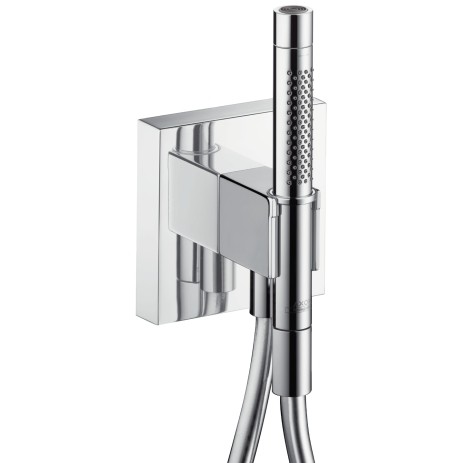 Hansgrohe Schlauchanschluss und Brausenhalter Axor Starck Organic chrom , 12626000