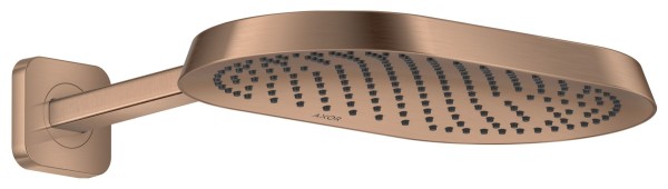 Hansgrohe AXOR ShowerSphere Kopfbrause 370/220 1jet mit Brausearm, Brushed Red Gold, 39748310
