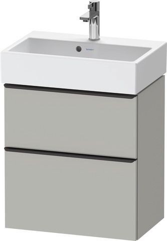 Duravit D-Neo Waschtischunterbau wandhängend Betongrau Matt 584x372x625 mm - DE43290BD070000