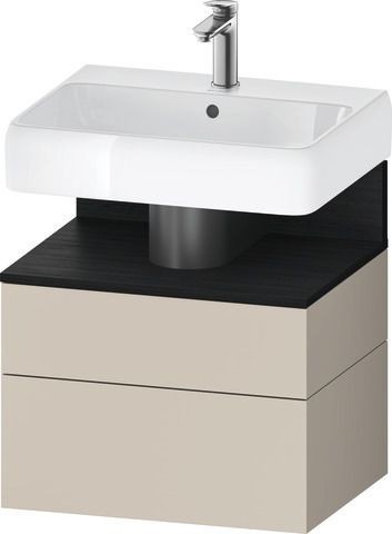 Duravit Qatego Waschtischunterbau wandhängend Taupe Supermatt 590x470x590 mm - QA4393016830000