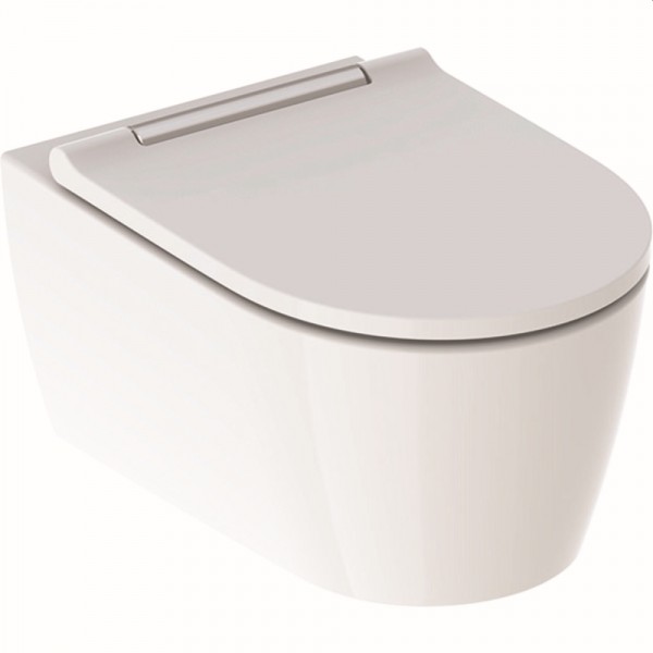 Geberit ONE Set Wand-WC mit WC-Sitz weiß/glanzverchromt, 500202011