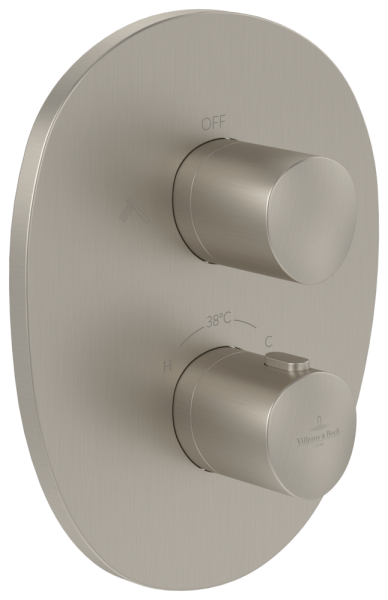 Villeroy & Boch Unterputz-Thermostat 2-Mengereg Antao 184x221x134mm Brushed Nickel Matt