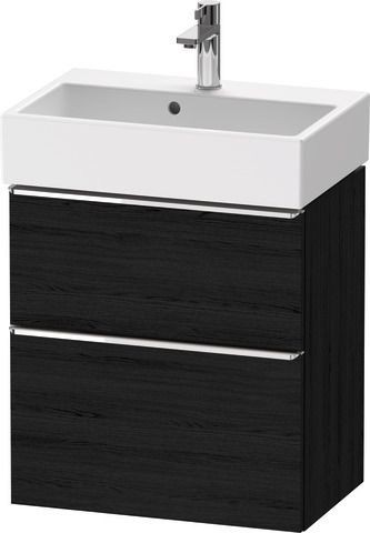 Duravit D-Neo Waschtischunterbau wandhängend Eiche Schwarz Matt 584x372x625 mm - DE4329010160000