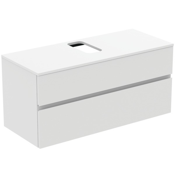 Ideal Standard Waschtischunterschrank Finesse Ausch.mitte 1202x505x558mm 2 Auszüge Weiss matt, E3504