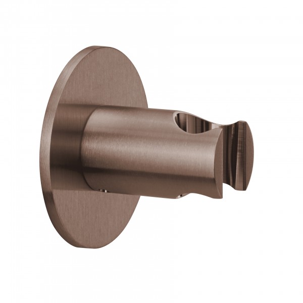 Herzbach spa ix pvd Wandhalter rund rosette 70 rund copper, Copper Steel, 21.994100.1.39