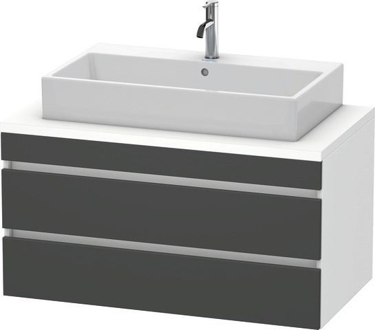 Duravit DuraStyle Konsolenwaschtischunterbau wandhängend Graphit & Weiß Matt 1000x548x512 mm - DS531