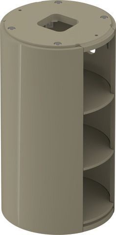 Duravit White Tulip Waschtischunterbau bodenstehend Stein Grau Hochglanz 410x410x750 mm - WT42390H2H