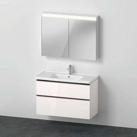 Duravit D-Neo Möbelwaschtisch mit Waschtischunterbau und Spiegelschrank 1000x480x2000 mm - DE0117022