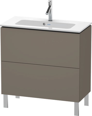 Duravit L-Cube Waschtischunterbau bodenstehend Flanell Grau Seidenmatt 820x391x704 mm - LC667409090